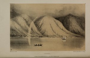 Lahaina, akvarellimaalaus Robert Elwesiltä (1819–1878), varakkaalta nuorelta brittiläiseltä herralta Norfolkista